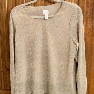 🌞Chicos gold shimmer top🌞